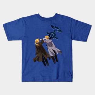 Edward and Aplhonse Elric FullMetal Alchemist Kids T-Shirt